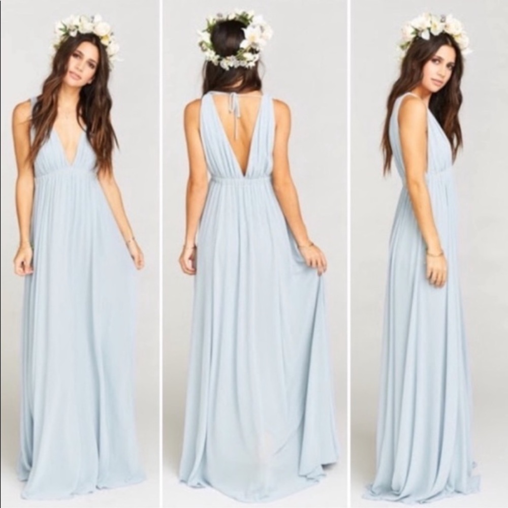 Show me your mumu Ava Maxi Dress S Steel blue